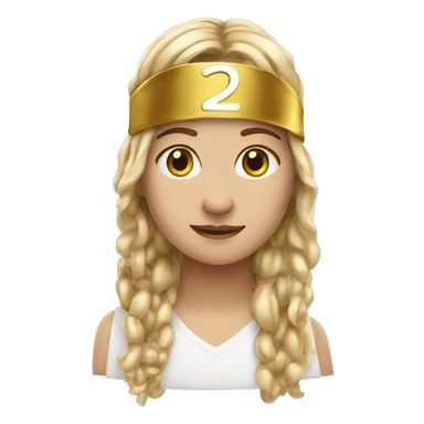 A gold headband with 2025 attached to the top of the headband no person sticker