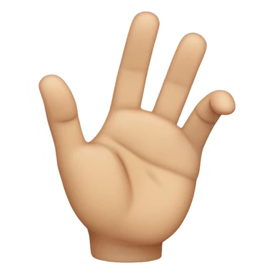 A hand with three fingers starting at the thumb all the way to the middle finger  sticker