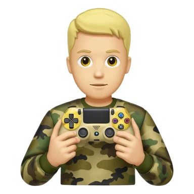 yellow homme-avec-manette-ps4-camouflage (not human) sticker