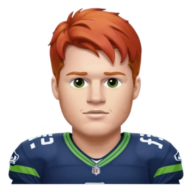 Sam Darnold Seahawk red hair sticker