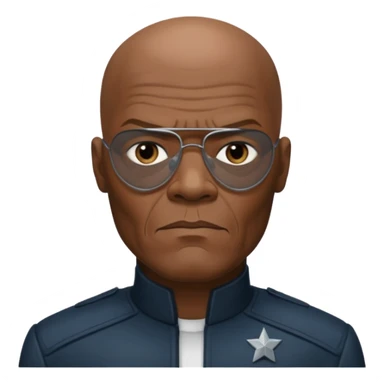 Nick Fury Samuel L. Jackson face only without glasses sticker