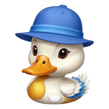 duck wearing a hat sticker