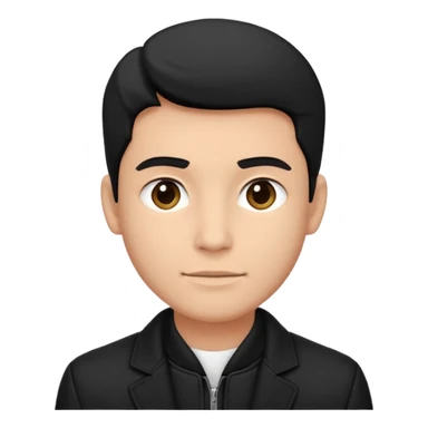 balck and white photo man in jacket sticker