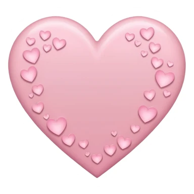 pink heart emoji with subtle sakura petal texture sticker