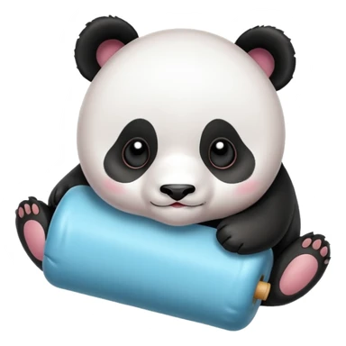 baby panda rolling  sticker