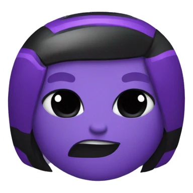 purple/black semi sticker