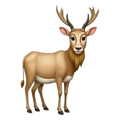 Eland trekt slede in dennenbos  sticker