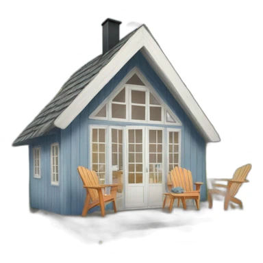 scandinavian summer house sticker