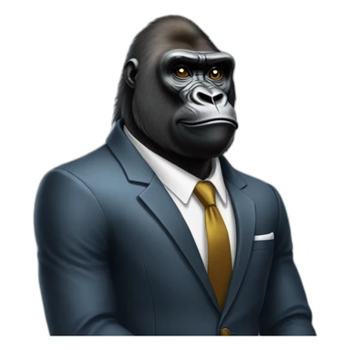 gorilla in a suit sticker