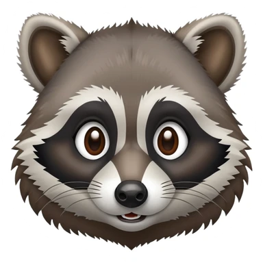 a silly goofy raccoon sticker