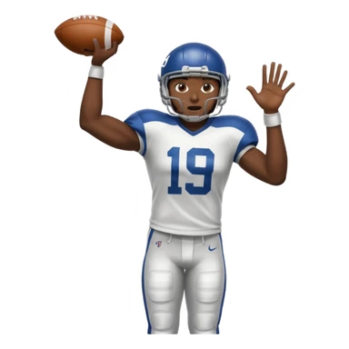 American Football player stretched out arm sticker