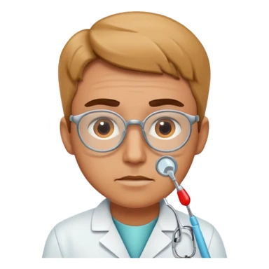 a dentist deep in thought sticker