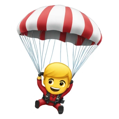 A man parachuting  sticker