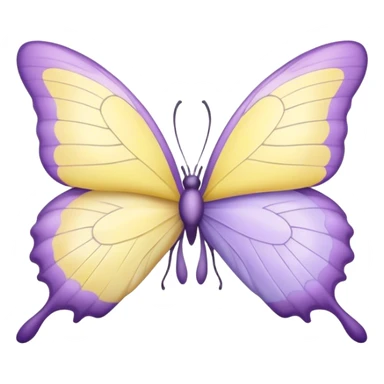 lavender and pastel yellow butterflies kissing sticker