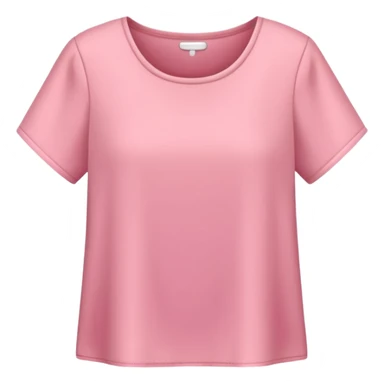 Rose-pink  top with short sleeves, soft fabric, gentle lighting, isolated on plain background. Complete plain, no textures. sticker