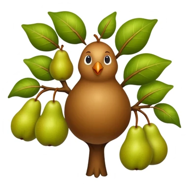 Partridge in a pear tree sticker