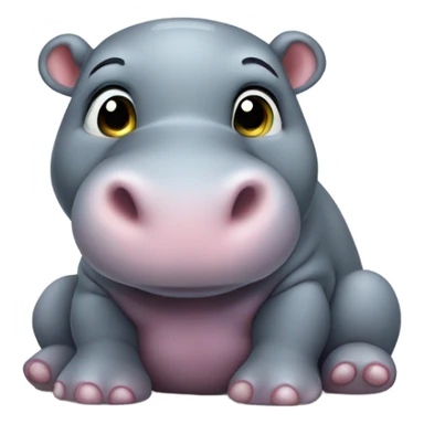 Baby hippo sticker
