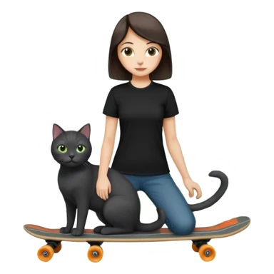 🛹🌿🖤👩🏽🐈 la ragazza piu con pelle choara sticker