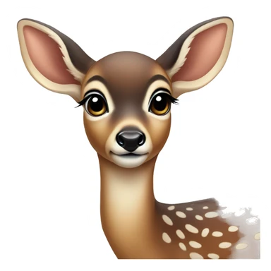 Cute baby deer with doe eyes  sticker