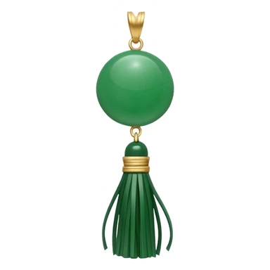 green jade ade tassel pendant sticker