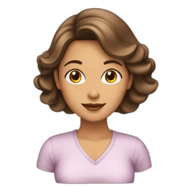 mujer con cabello lasio cafe sticker