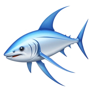 a swordfish with a long sharp blue stick on the tip of it's nose sticker