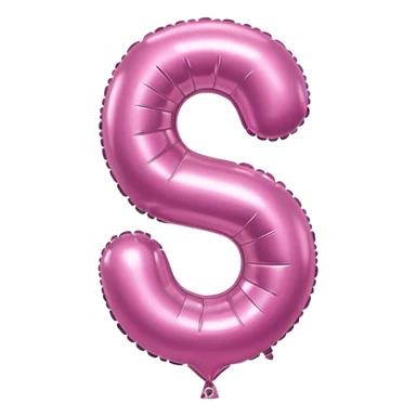 metallic pink balloon number 3 sticker