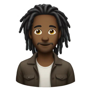 black man with dreadlocks  sticker