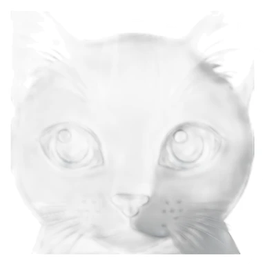 White cat, she have blue eyes and small black stain on head  sticker