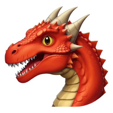 Dinosaur/dragon individual red scale, outline is black. sticker