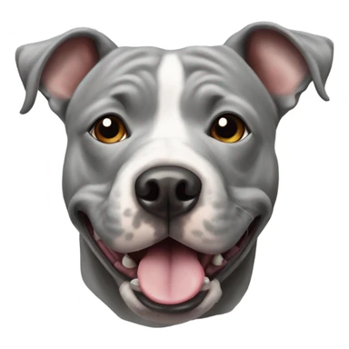 Grey Stafford shire bull terrier dog portrait sticker