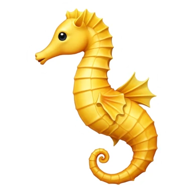 seahorse yellow facing left while tail facing right sticker