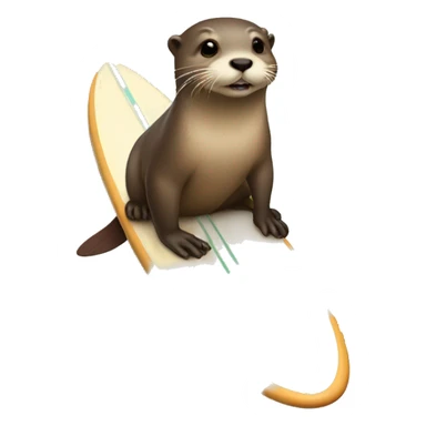 Otter on surfboard  sticker
