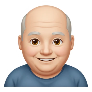 obése avec des cheveux gris calvitie bien gros sticker