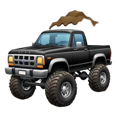 black truck lifted  sticker