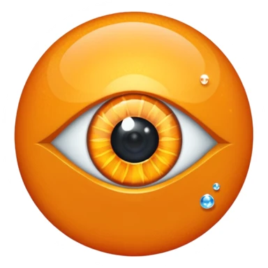 Ojo turco color naranja sticker