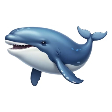 Cinematic Noble Humpback Whale Portrait Emoji, Poised and grand, with an enormous, barnacle-speckled blue-gray body, soulful, wise eyes, and a deeply serene presence, Simplified yet sharp and sophisticated features, highly detailed, glowing with a soft oceanic radiance, high shine, intelligent and powerful, stylized with an air of deep-sea mystery, focused and regal, soft glowing outline, capturing the essence of a legendary giant of the ocean that appears ready to glide majestically through the waves with effortless grace! sticker