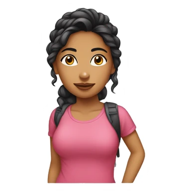 Latina girl with cross on t-shirt sticker