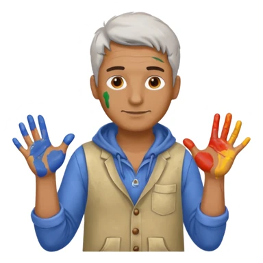 Ceramic Painter man sticker