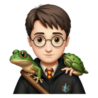 Crée-moi Harry Potter avec un crapeau sur l’épaule sticker