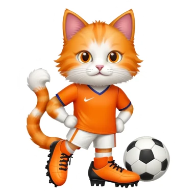 Cat wearing soccer boots sticker