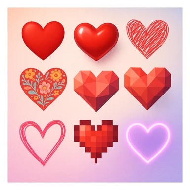 show more heart style sticker