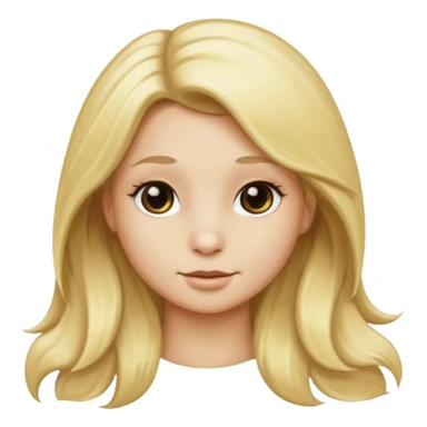 Girl seal with long blonde hair sticker