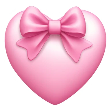 Light pink love heart with a bow around it  sticker