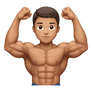 muscular boy with veiny hands arms and biceps sticker
