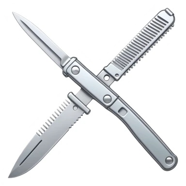 Navaja mariposa tipo peine sticker