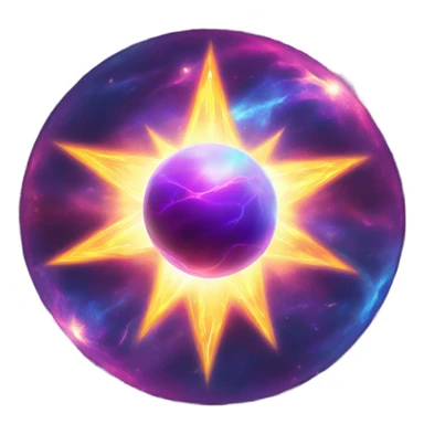 astral projection explosive star inside a ball sticker