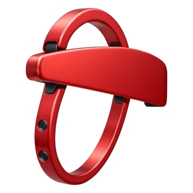 Red colour hairclip emoji sticker