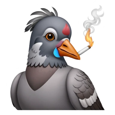 emoji pigeon qui fume sticker