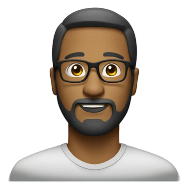 A smart man with goatee beard and specs  sticker